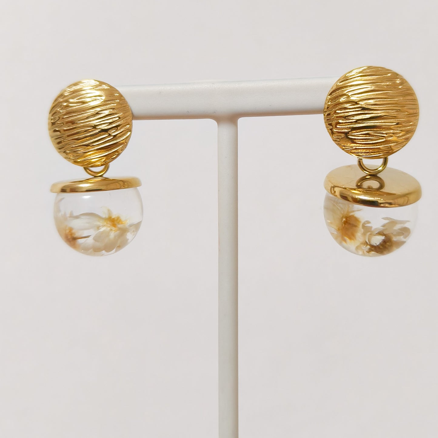 Pendientes Bruma Dorado (silueta irregular)