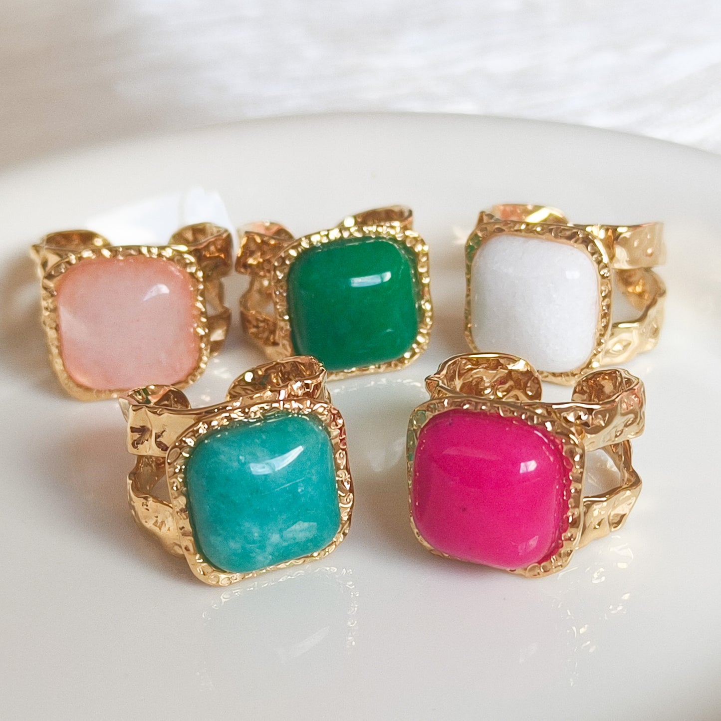 Anillo Martina Verona Cudrada Energía Ajustable