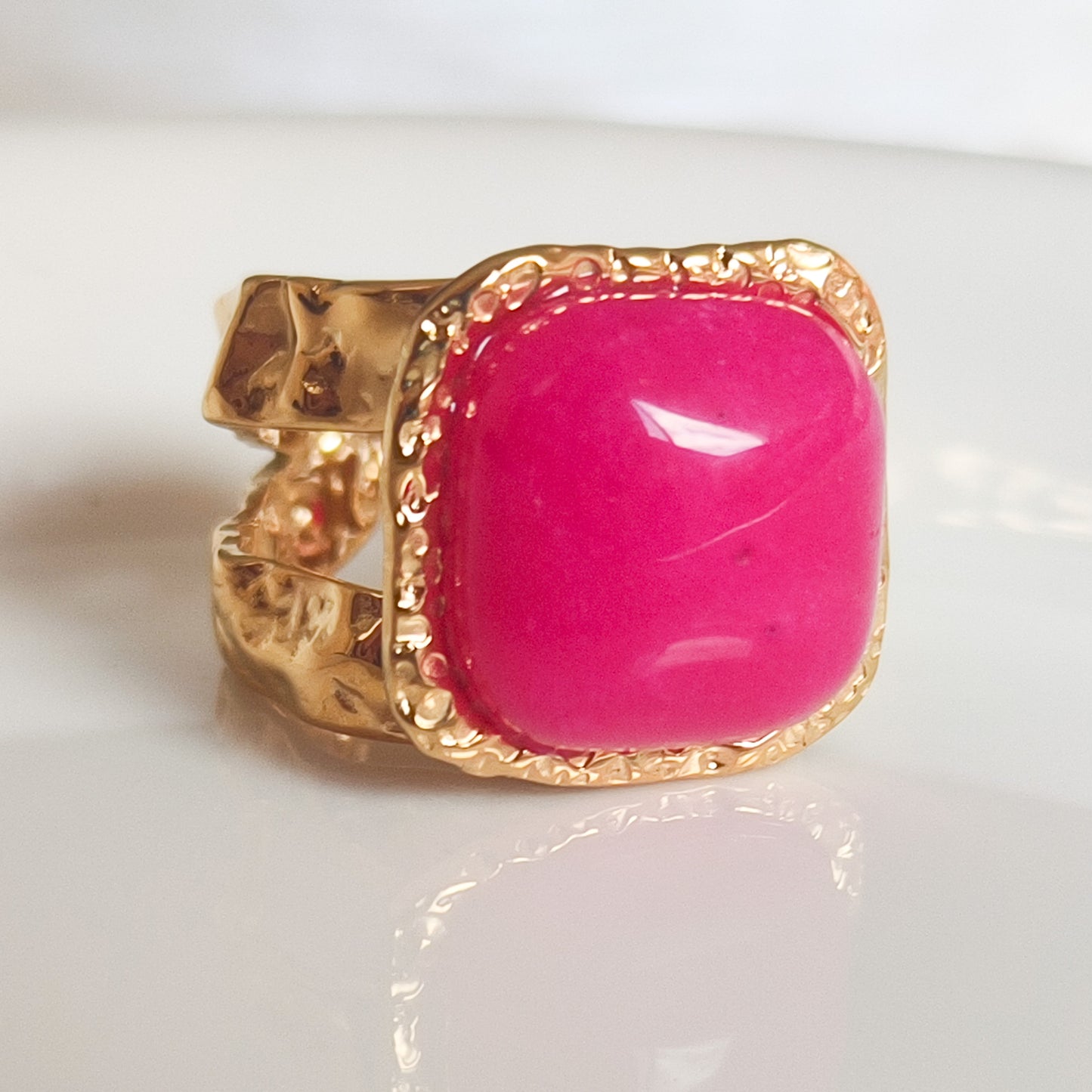 Anillo Martina Verona Cudrada Energía Ajustable