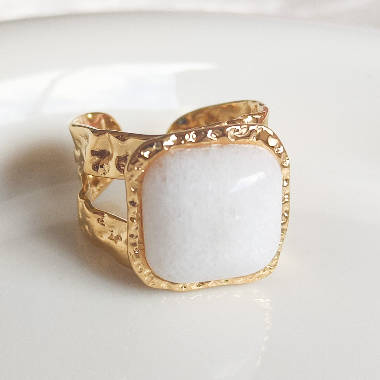 Anillo Martina Verona Cudrada Energía Ajustable