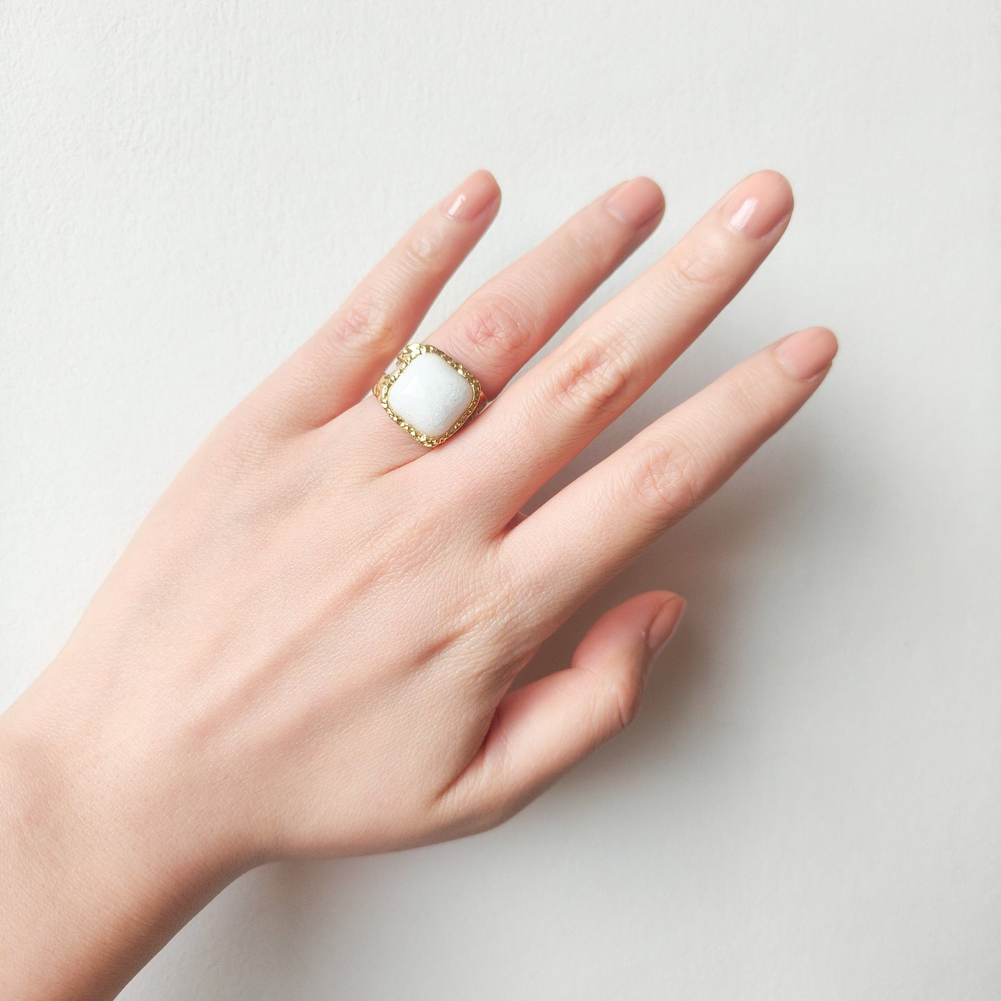 Anillo Martina Verona Cudrada Energía Ajustable