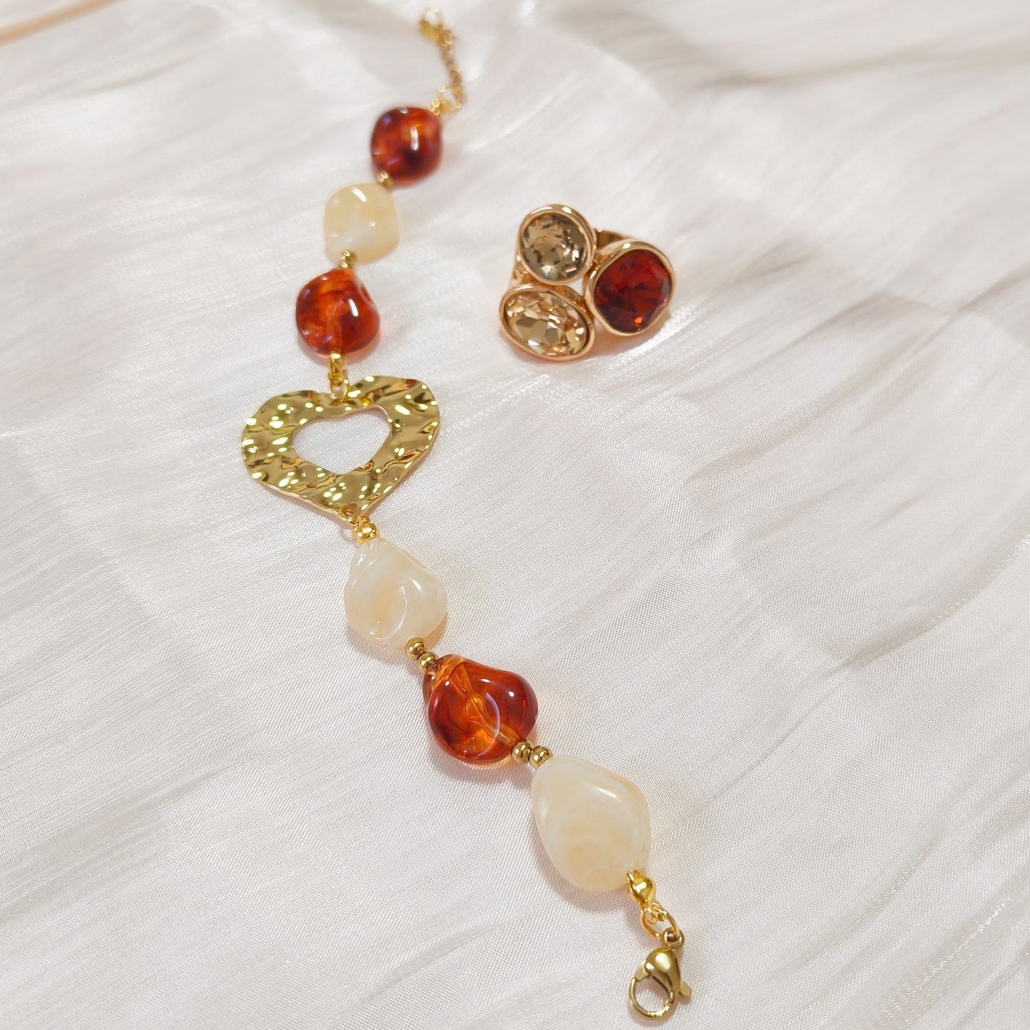 Pulsera Clara Menorca Corazon ( 3 colores)