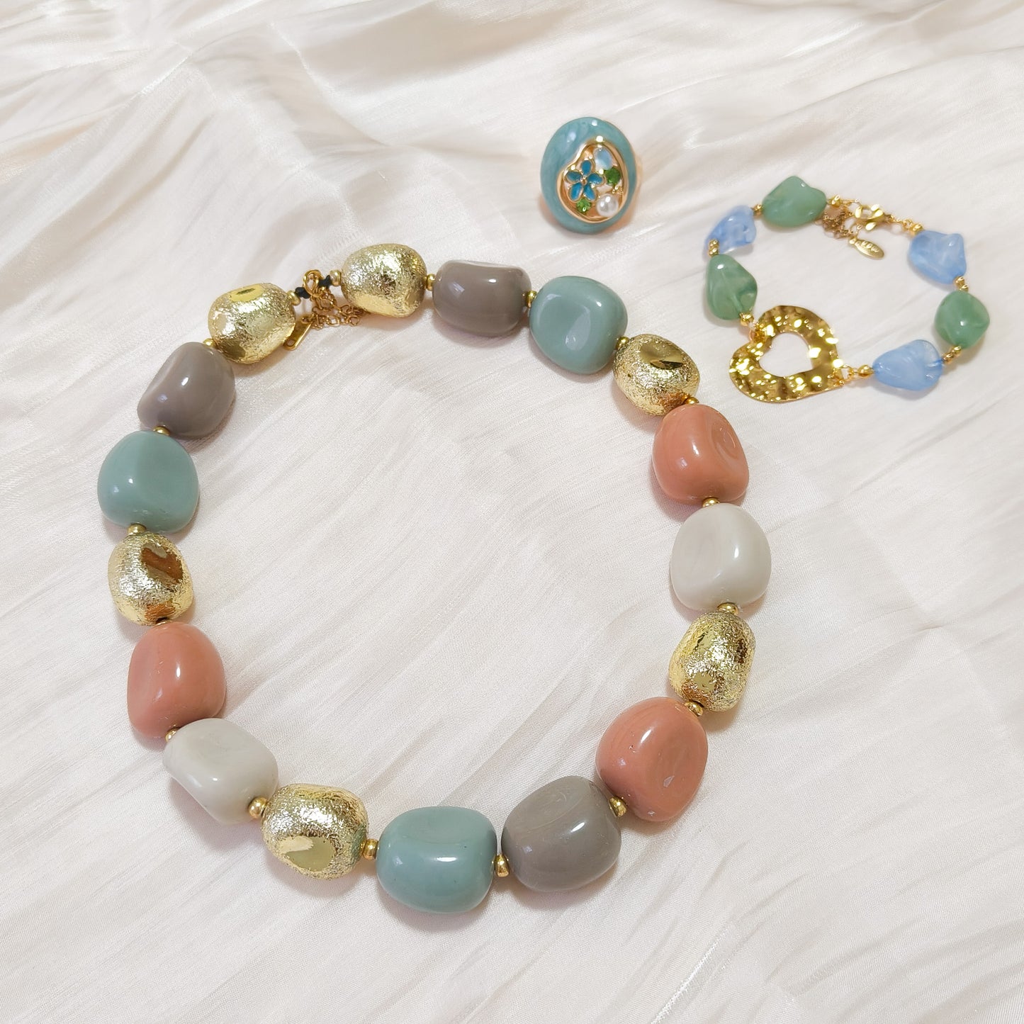 Pulsera Clara Menorca Corazon ( 3 colores)