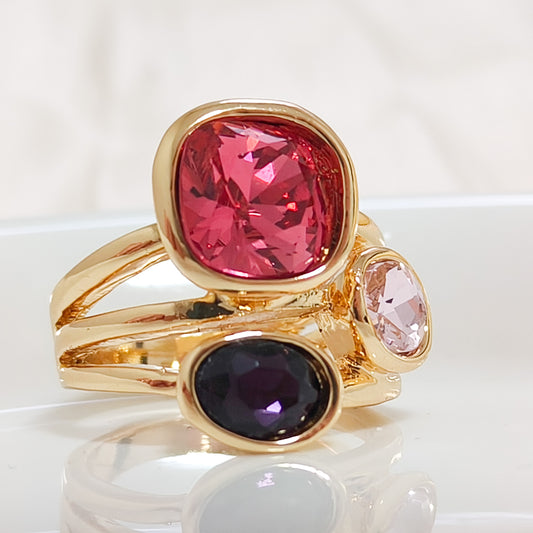 Anillo Diosa Granada Fusia
