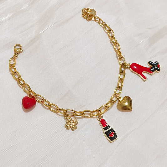 Pulsera Sofía Broadway Rojo