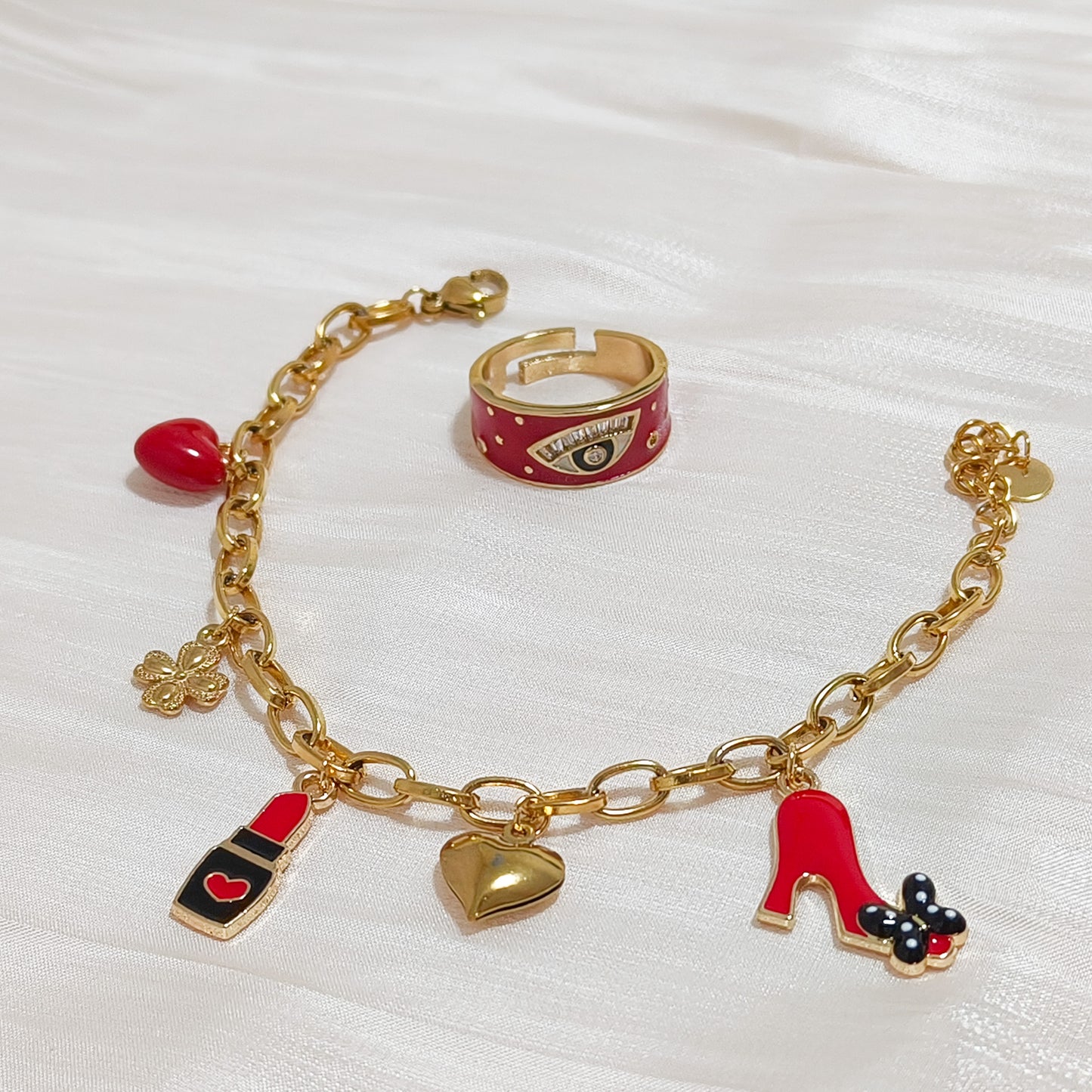 Pulsera Sofía Broadway Rojo