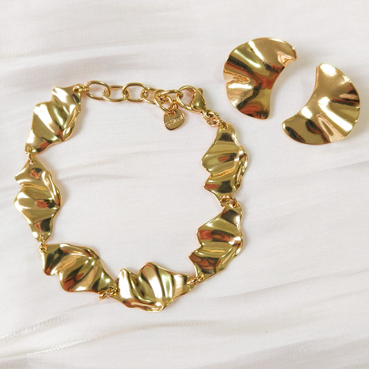 Look Nueva York Moderno ( pulsera y pendiente)