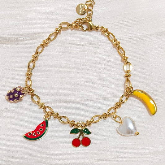 Pulsera Charm Frutas ( cereza)