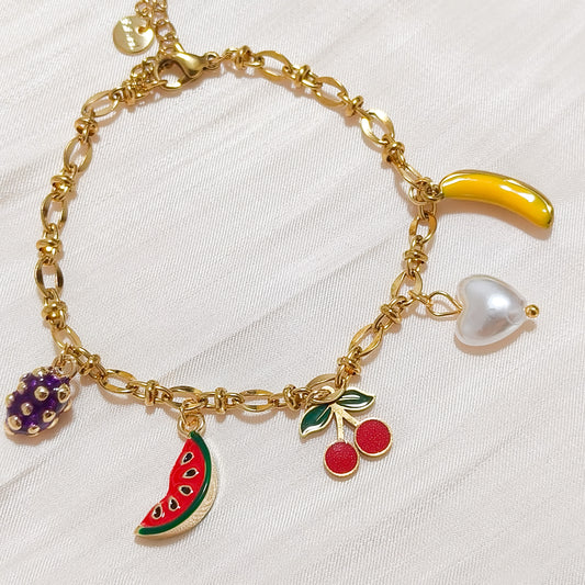 Pulsera Charm Frutas ( cereza)
