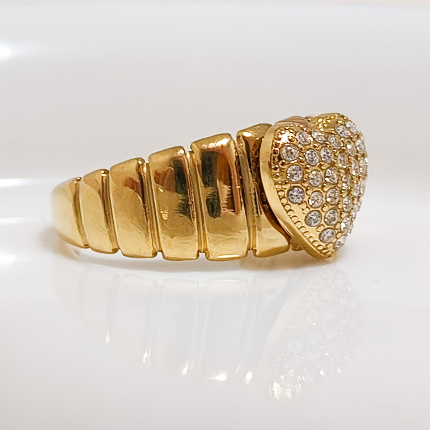 Look Corazón París Fina y Ultra brillo ( anillo y pendiente)