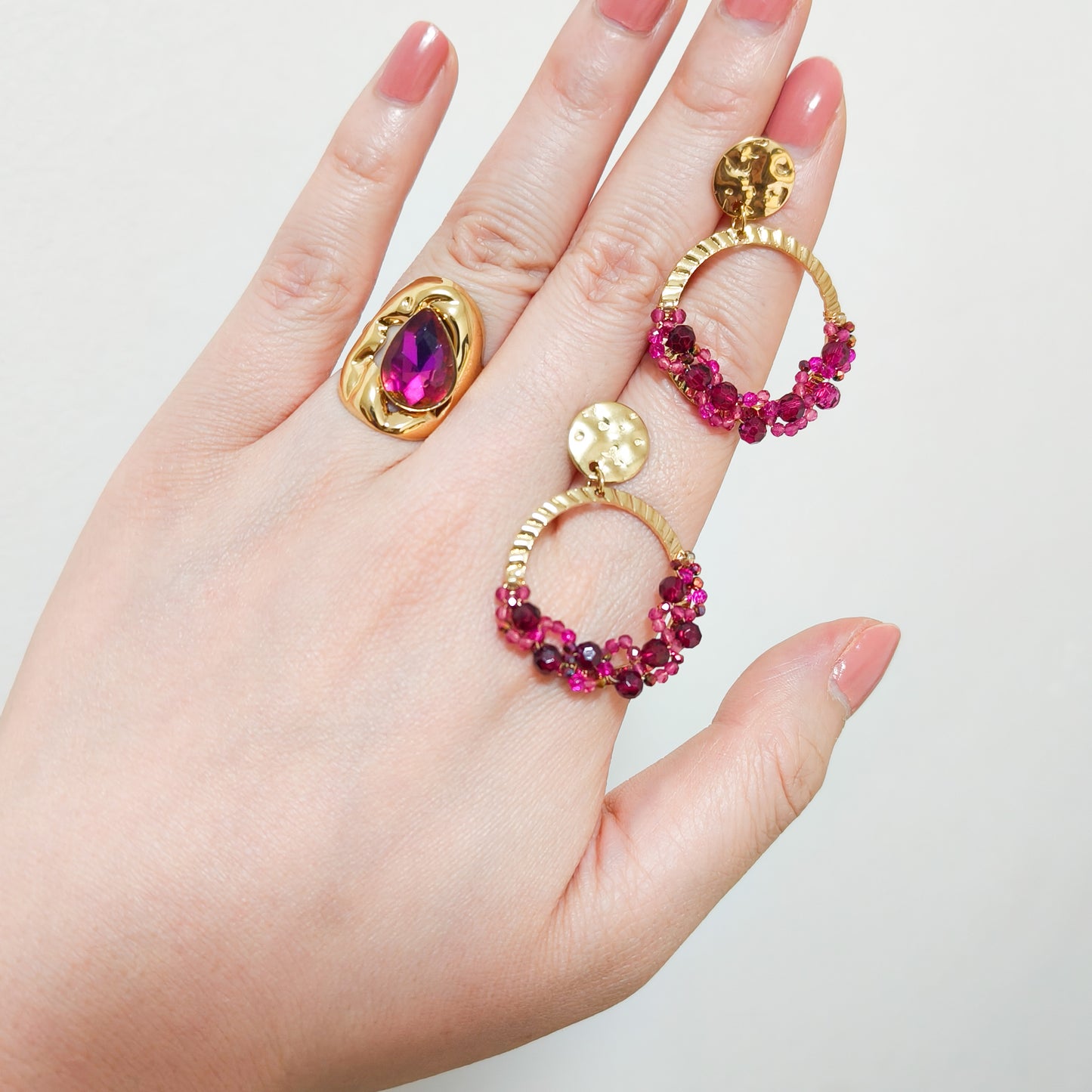 Anillo Gota Lucía Aurora Ajustable