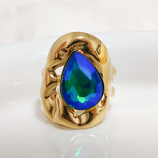 Anillo Gota Lucía Aurora Ajustable