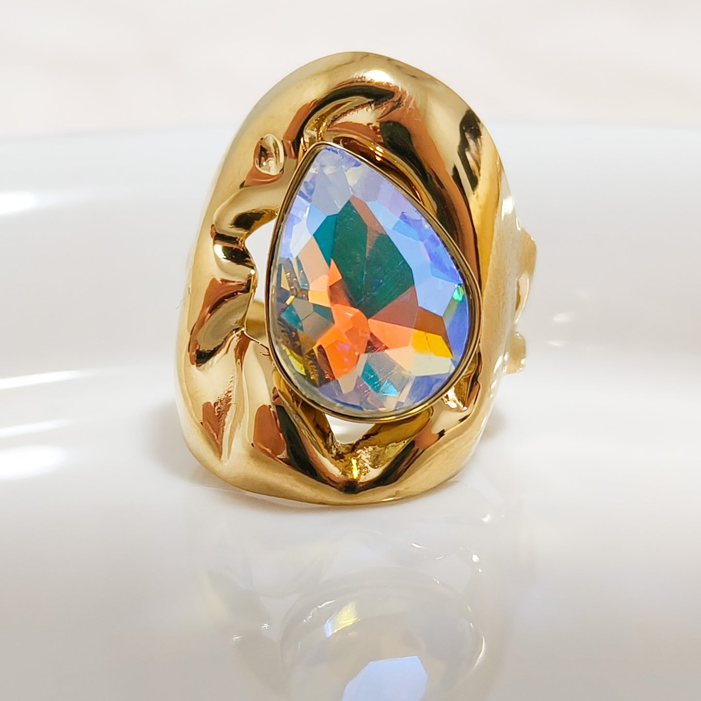 Anillo Gota Lucía Aurora Ajustable