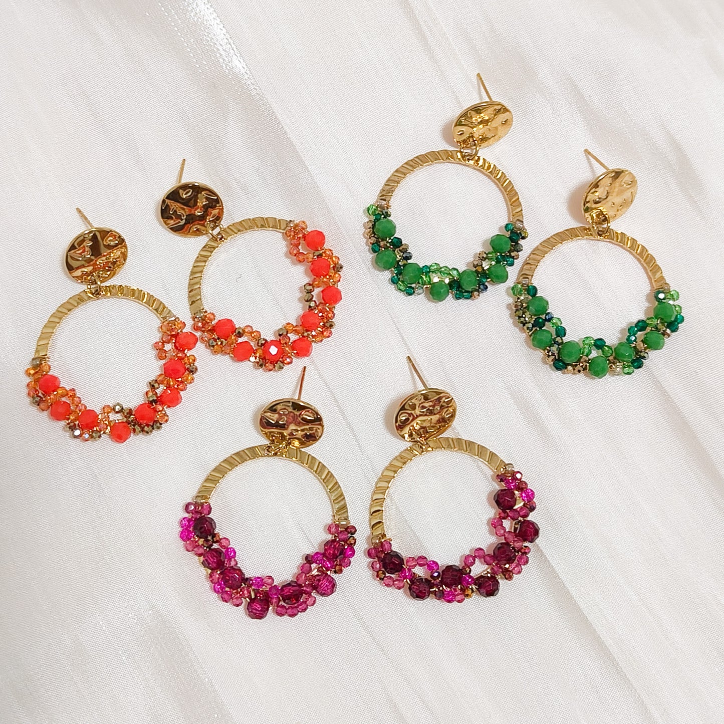 Pendientes Jardín Flor Granada ( 3 colores)