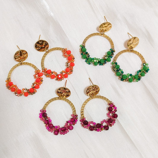 Pendientes Jardín Flor Granada ( 3 colores)