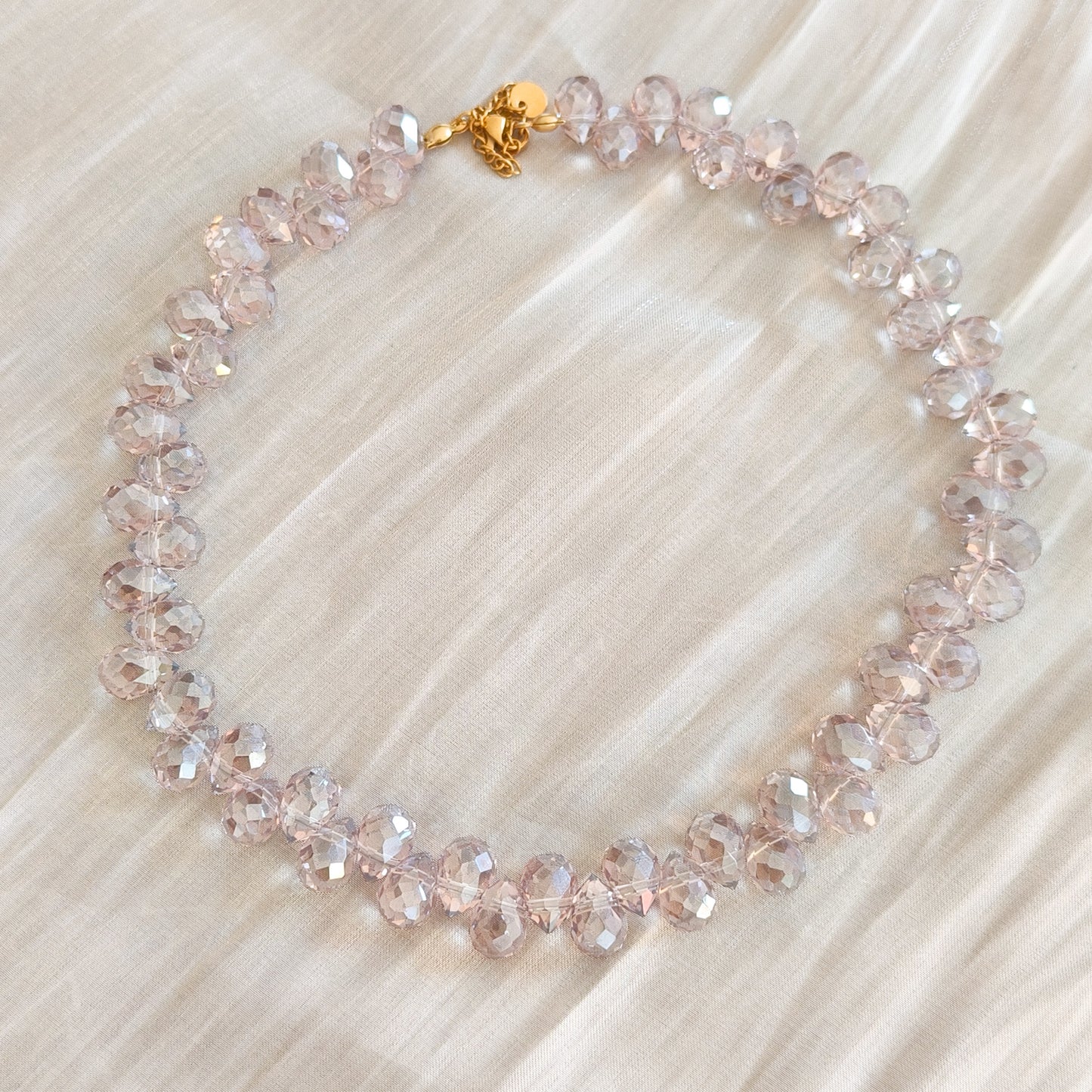 Look Valeria Rosé Brillo ( collar y pulsera)