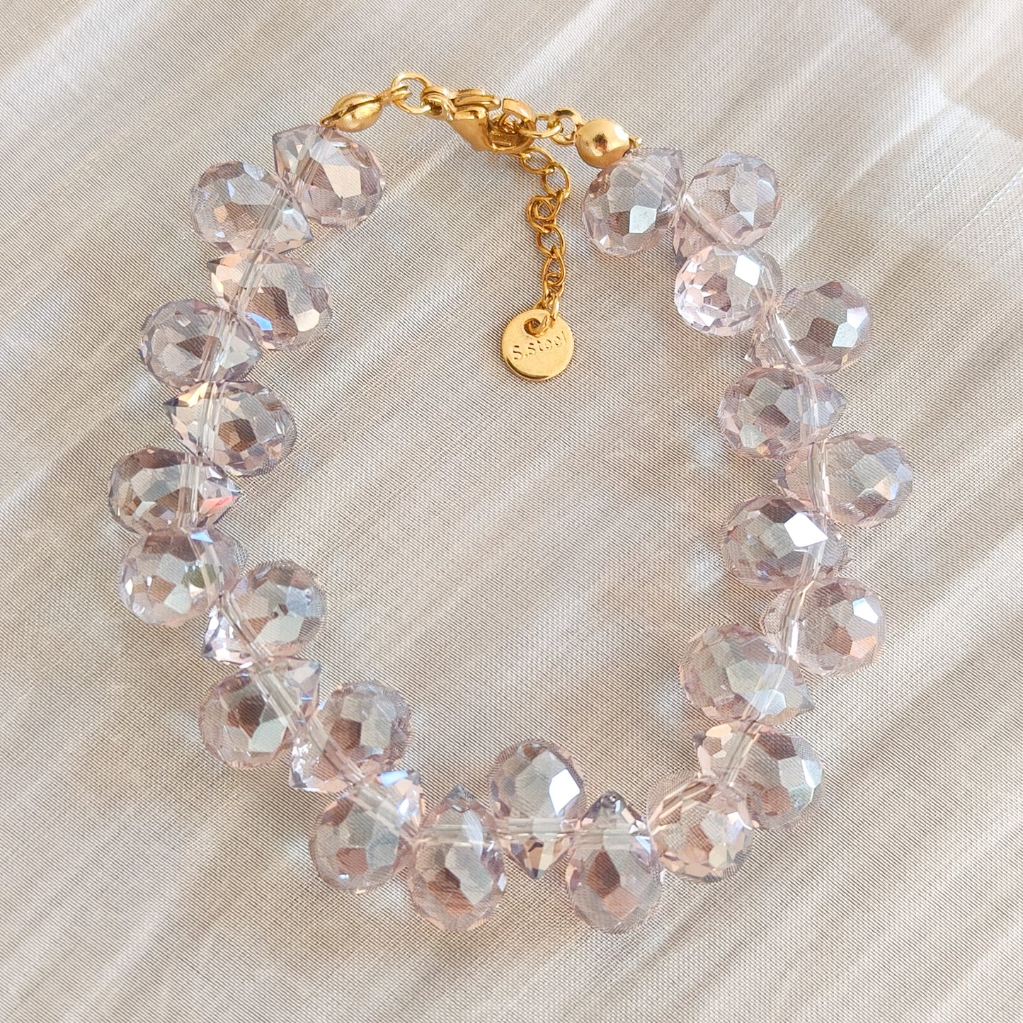 Look Valeria Rosé Brillo ( collar y pulsera)