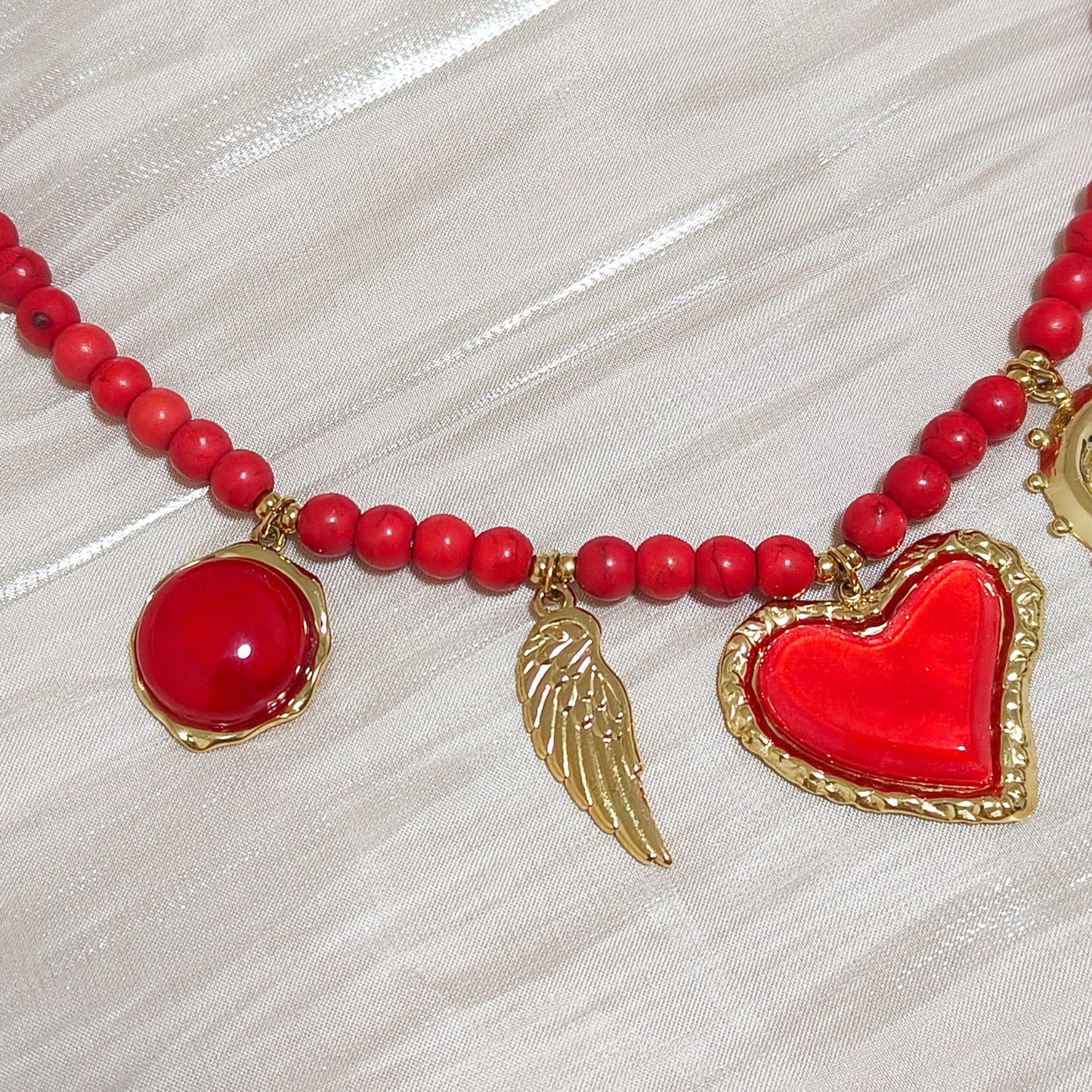 Collar Charm Corazón Valentina Rouge ( 2 colores)