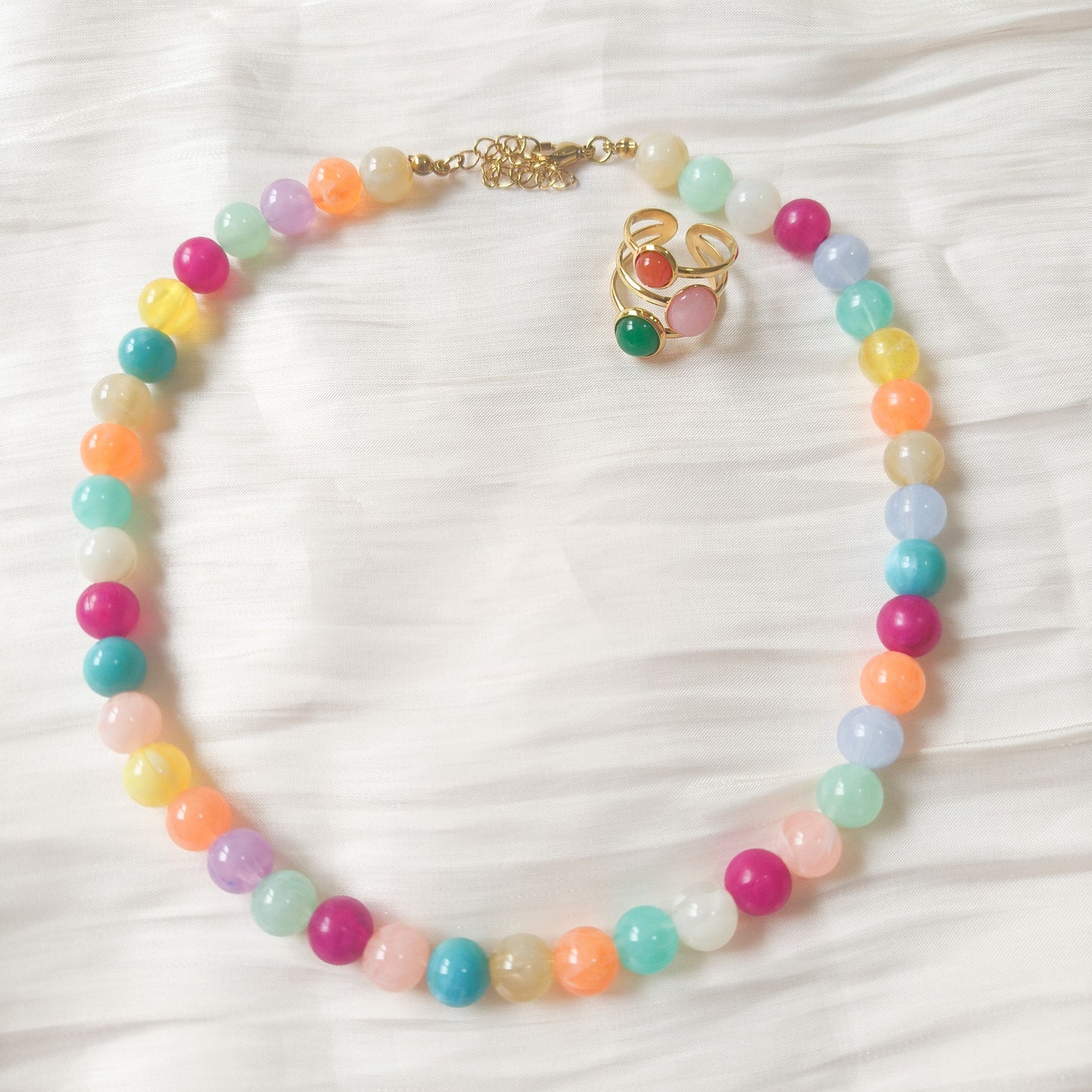 Collar Lia Sorbete ( efecto piedra-6 colores)