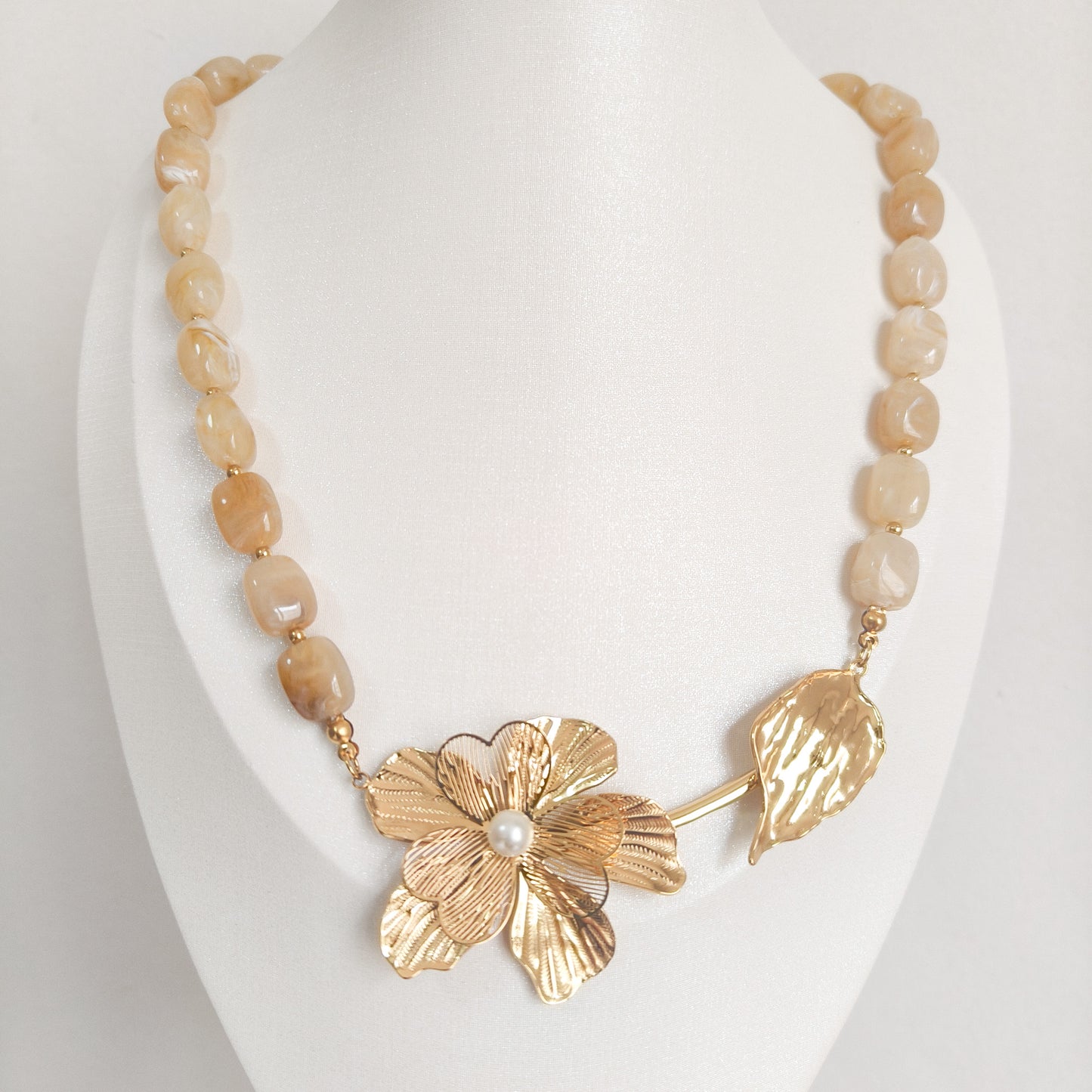 Collar Valeria Flor Cielo ( 2 longitudes)