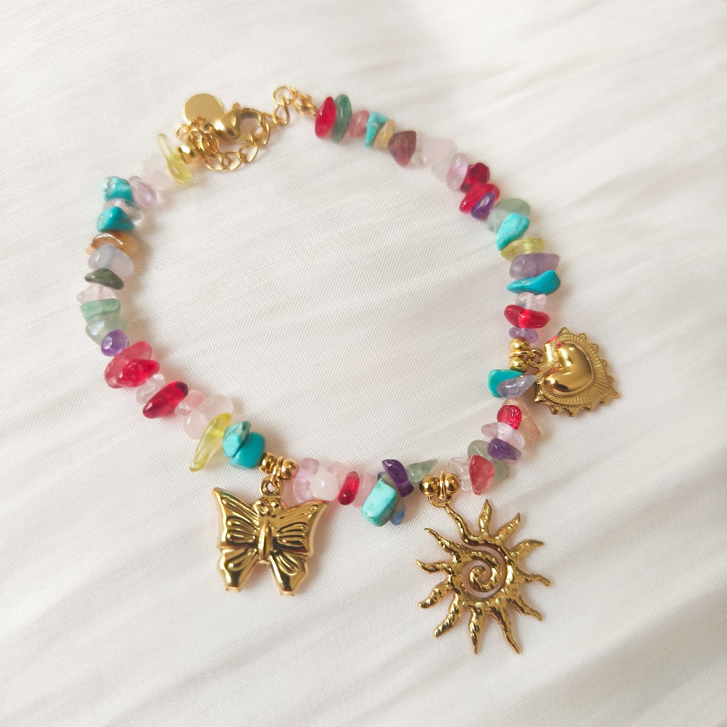 Pulsera Bali Sol（piedra natural 3 colores）