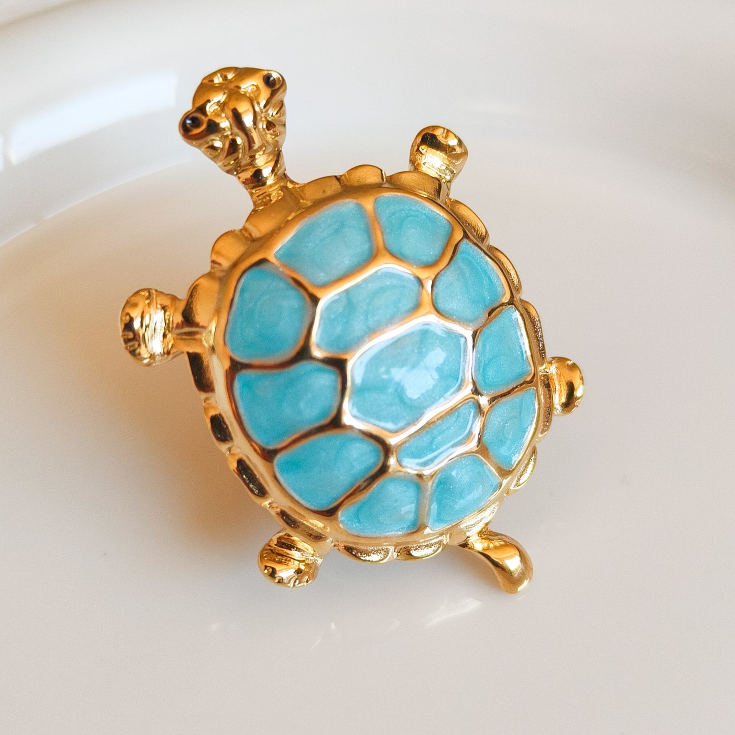 Anillo Tortuga Marina Celia Acero Ajustable