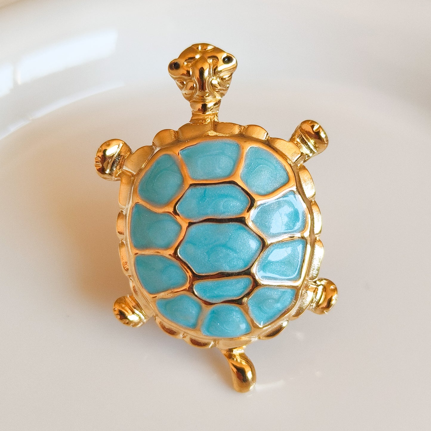 Anillo Tortuga Marina Celia Acero Ajustable