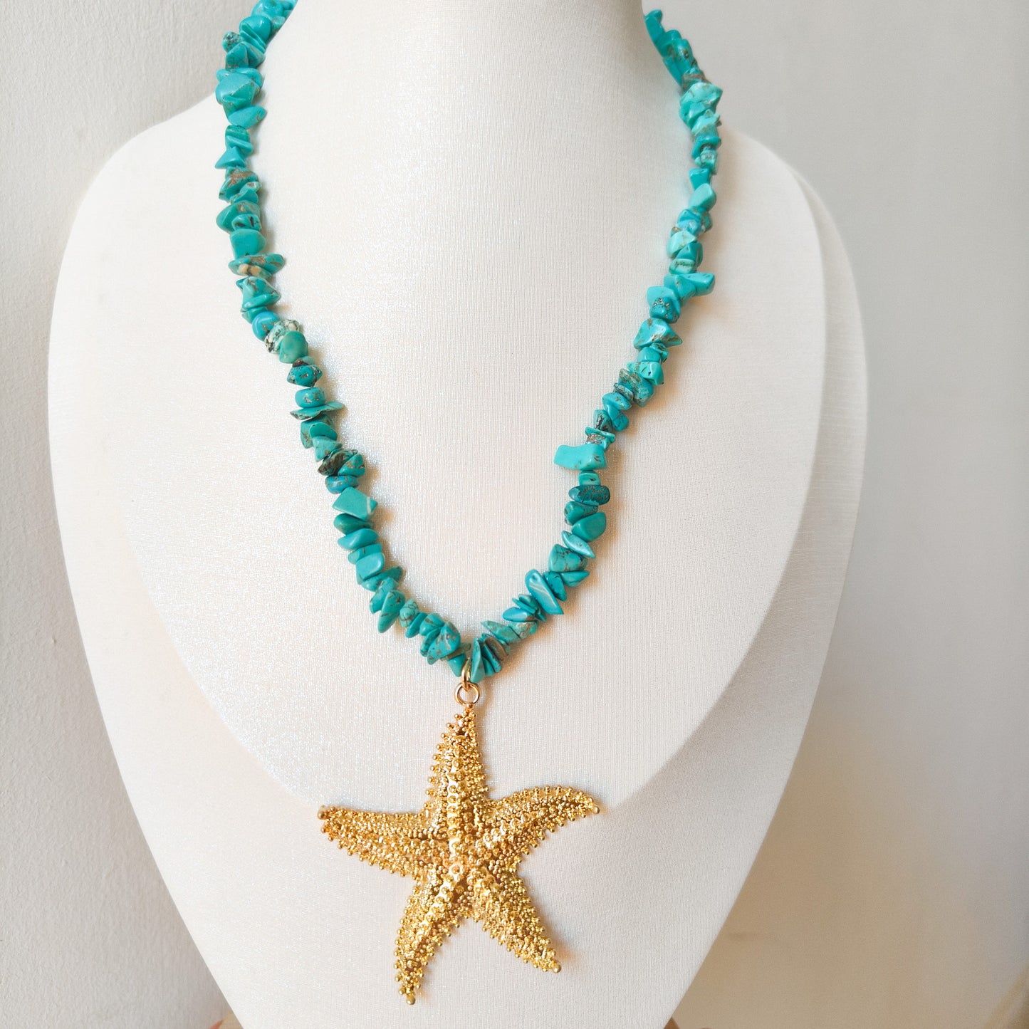 Collar Estrella Nora Capri Turquesa
