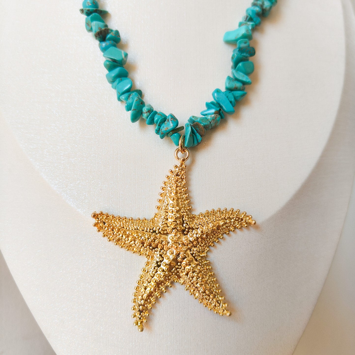Collar Estrella Nora Capri Turquesa