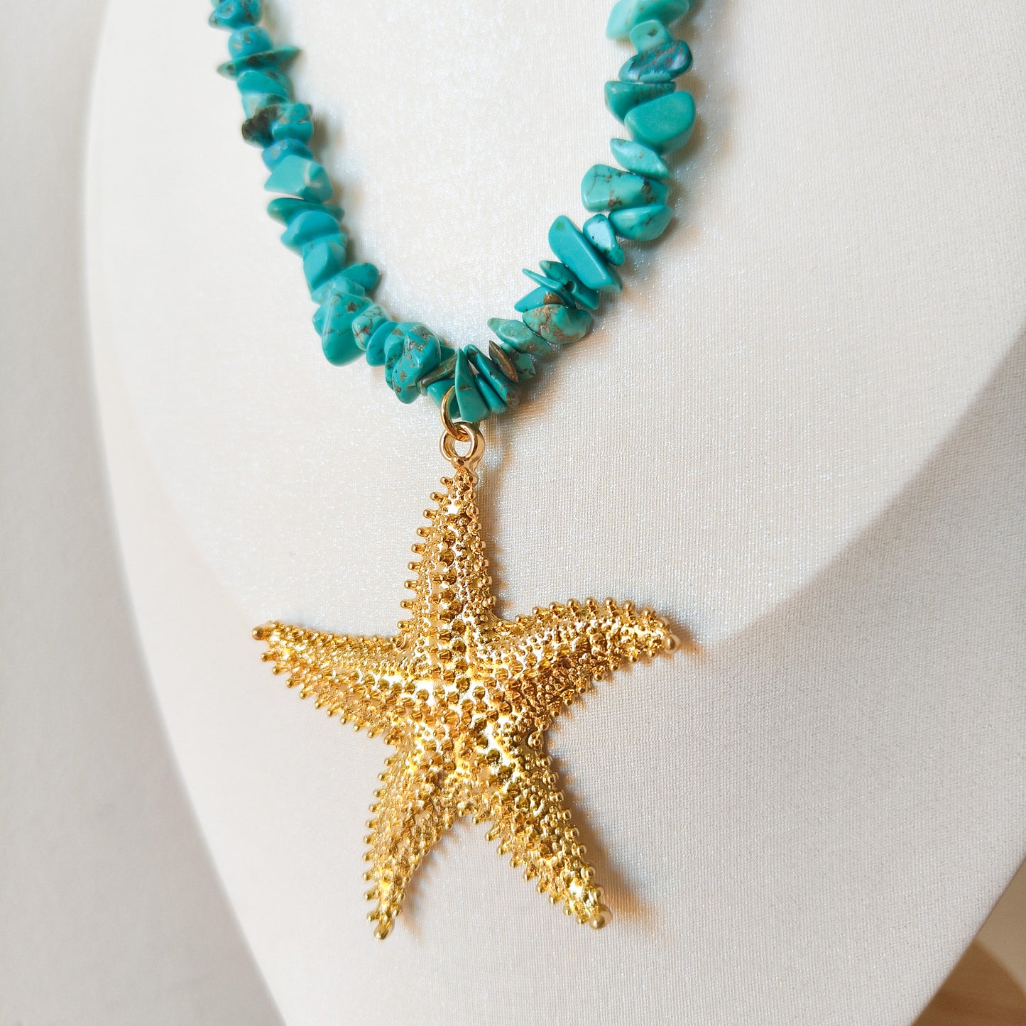 Collar Estrella Nora Capri Turquesa