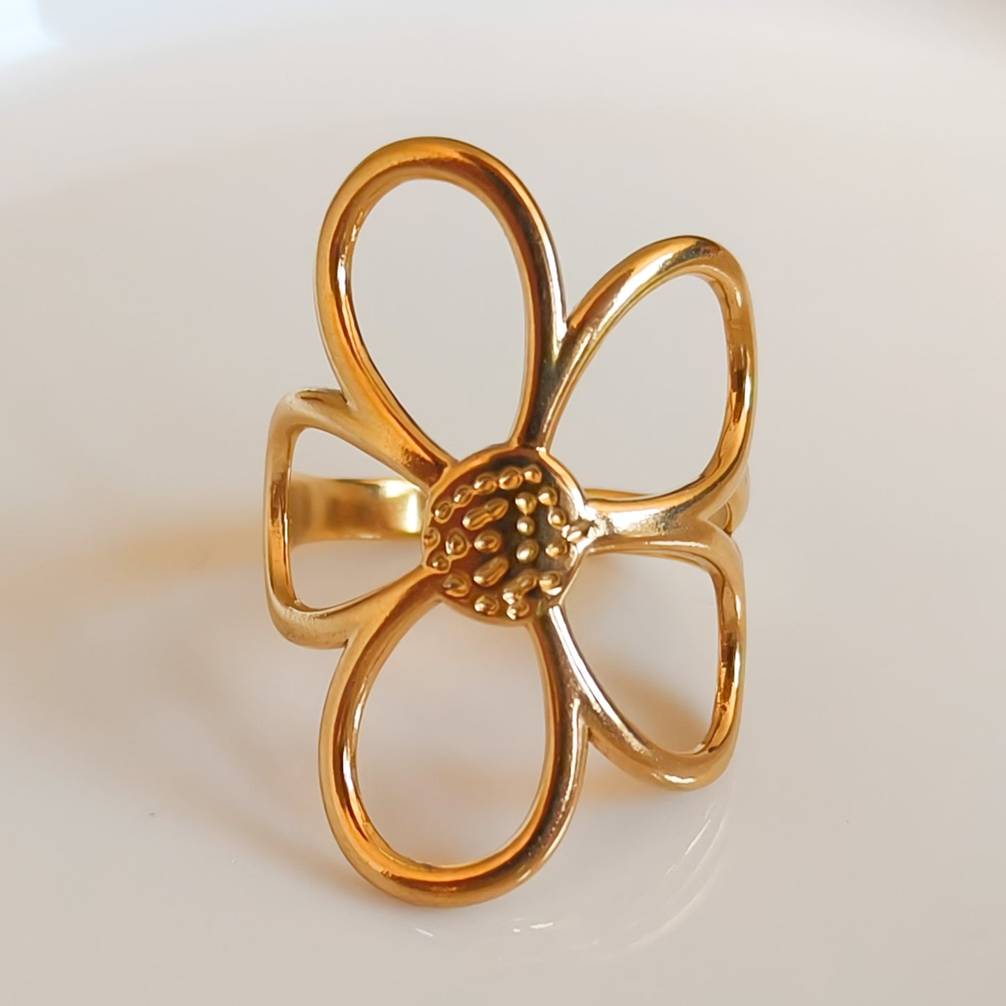 Anillo Margarita Siena Acero y Ajustable