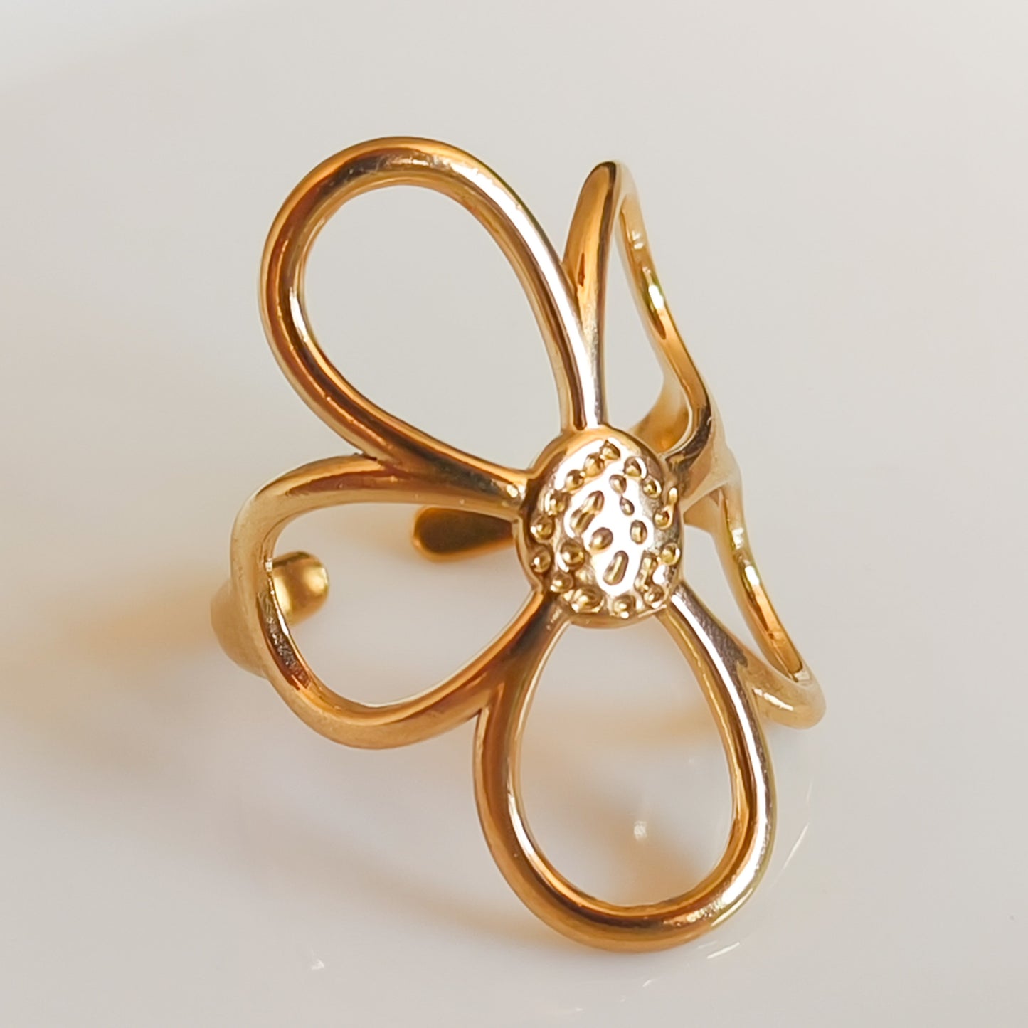 Anillo Margarita Siena Acero y Ajustable
