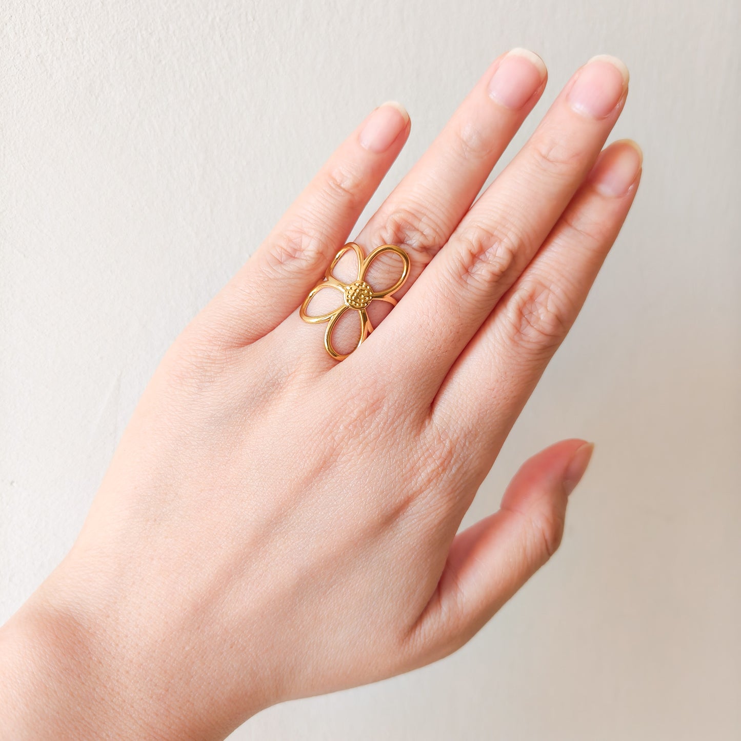 Anillo Margarita Siena Acero y Ajustable