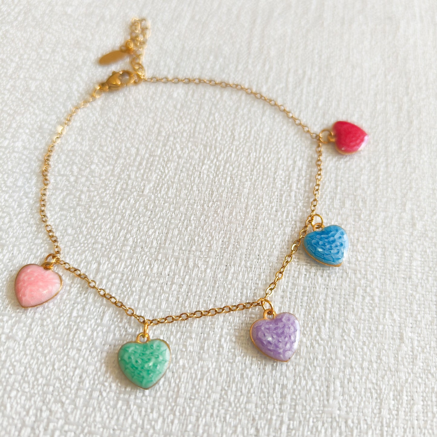 Tobillero Corazones de Ibiza ( 3 colores)