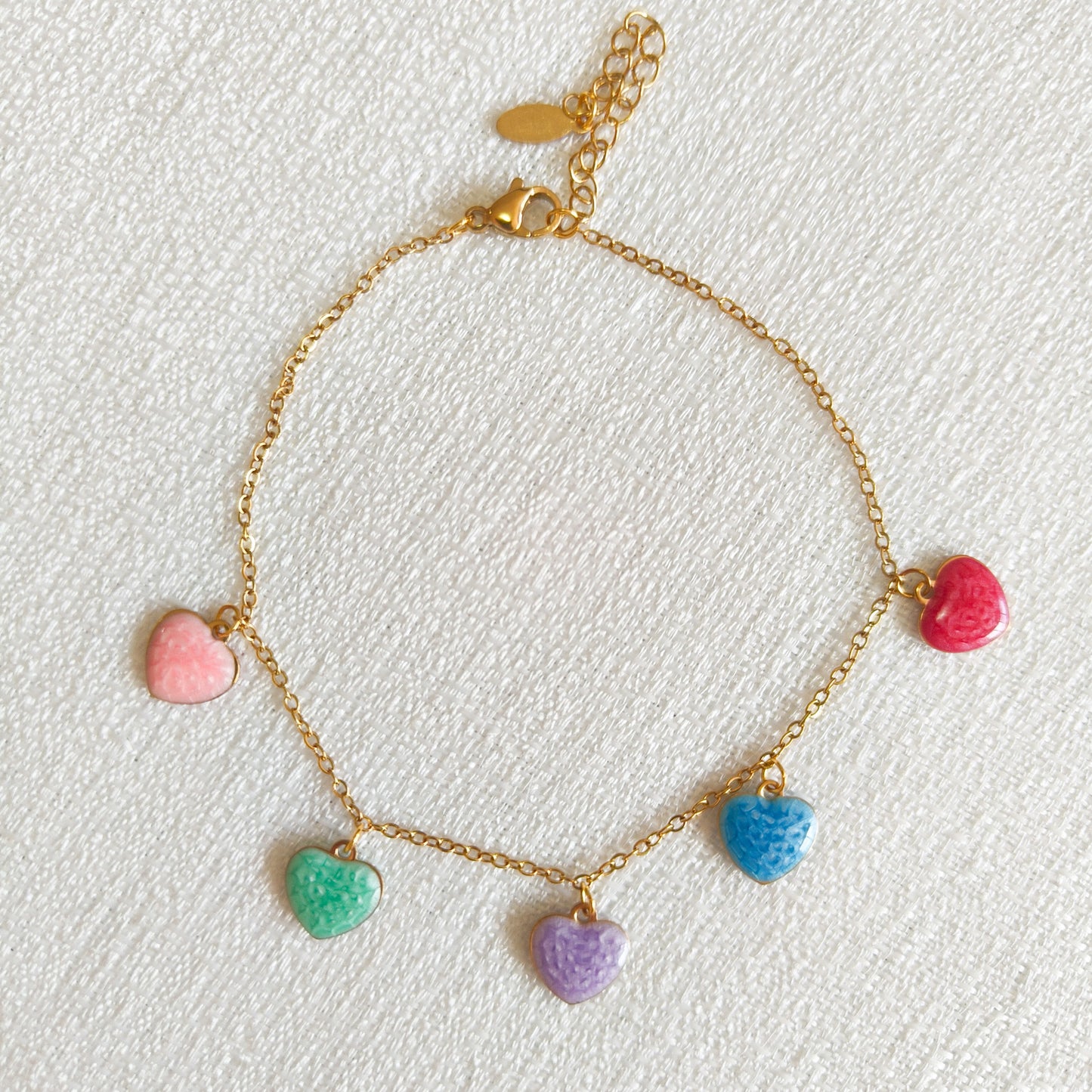 Tobillero Corazones de Ibiza ( 3 colores)