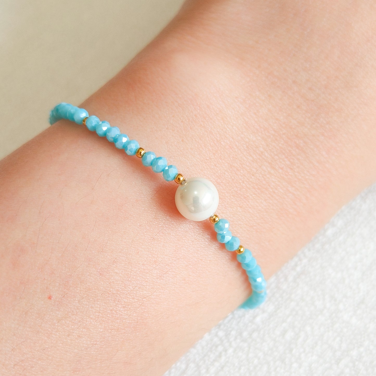 Pulsera Perla Cielo