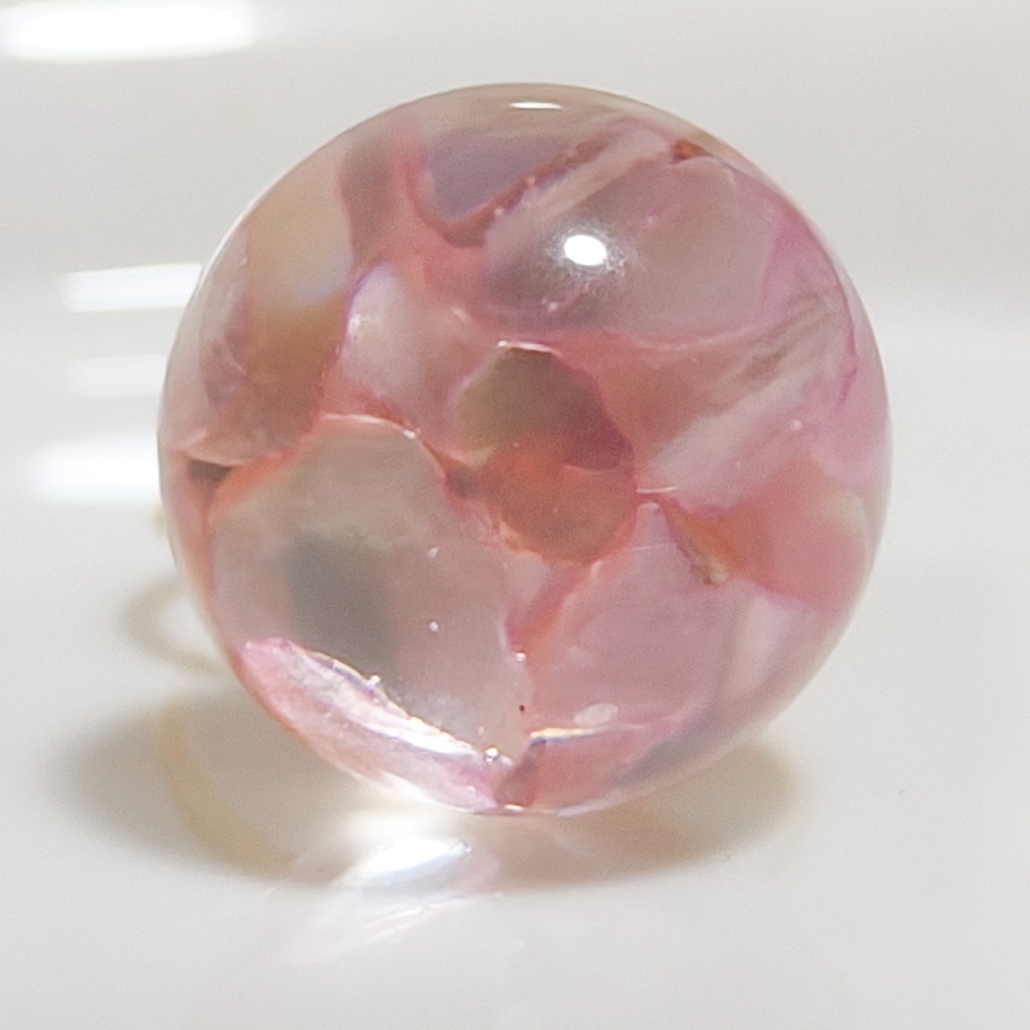 Anillo Perla Rosa Alma Nacado acero y ajustable ( 2 colores)