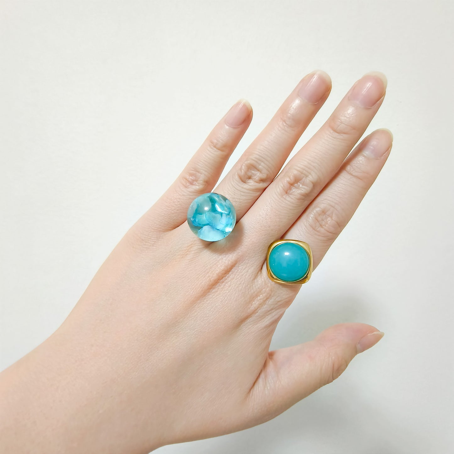 Anillo Perla Rosa Alma Nacado acero y ajustable ( 2 colores)