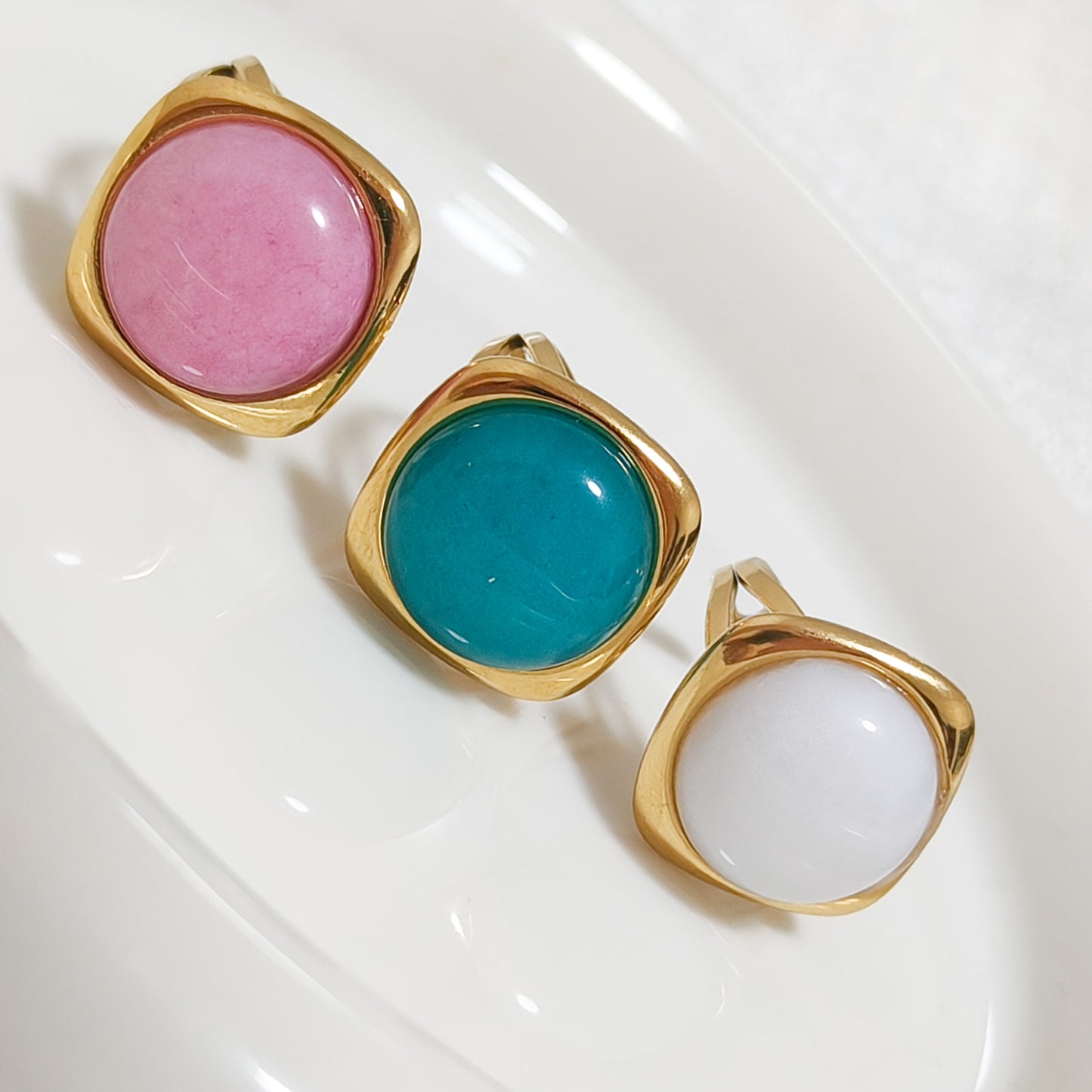 Anillo Siena Rombo acero y ajustable