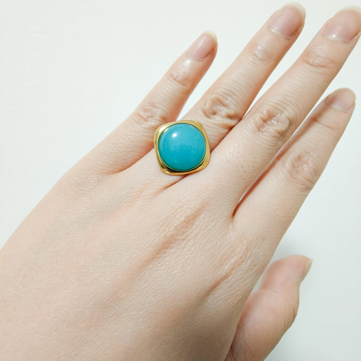 Anillo Siena Rombo acero y ajustable