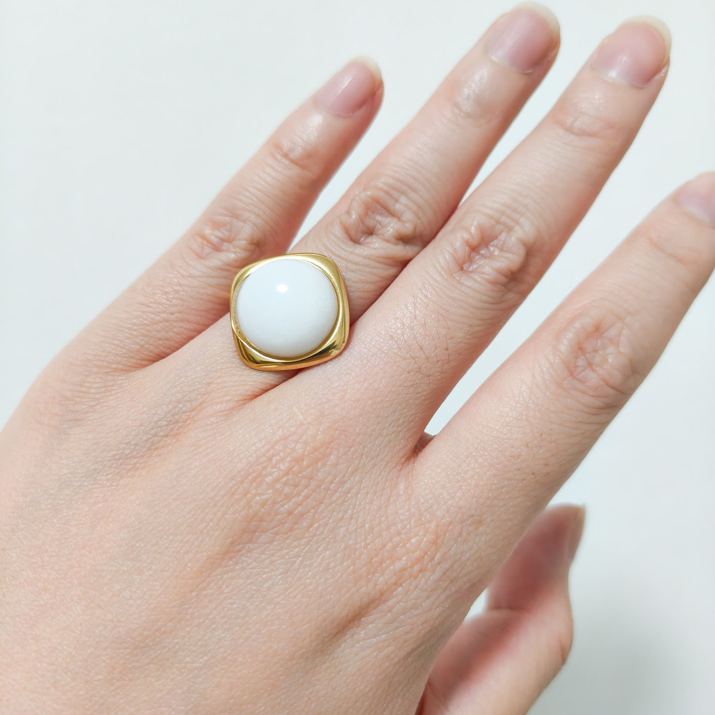 Anillo Siena Rombo acero y ajustable