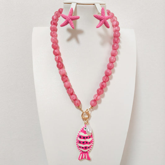 Look Marina Estrella Playa  ( anillo ajustable + pendiente, 3 colores)