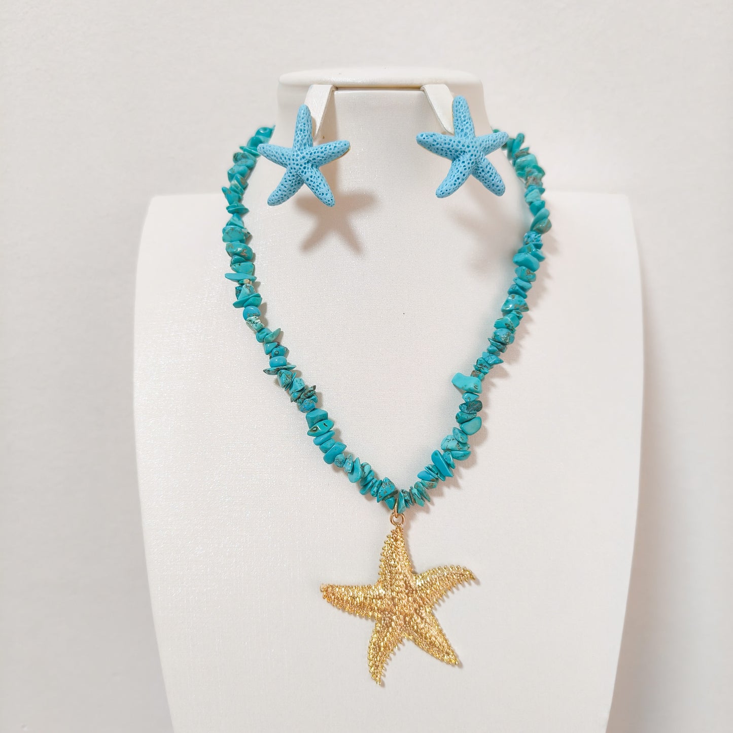 Look Marina Estrella Playa  ( anillo ajustable + pendiente, 3 colores)