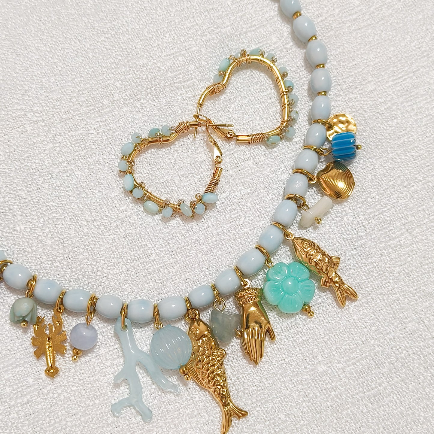 Collar Charm San Sebastian Peces ( 2 colores)