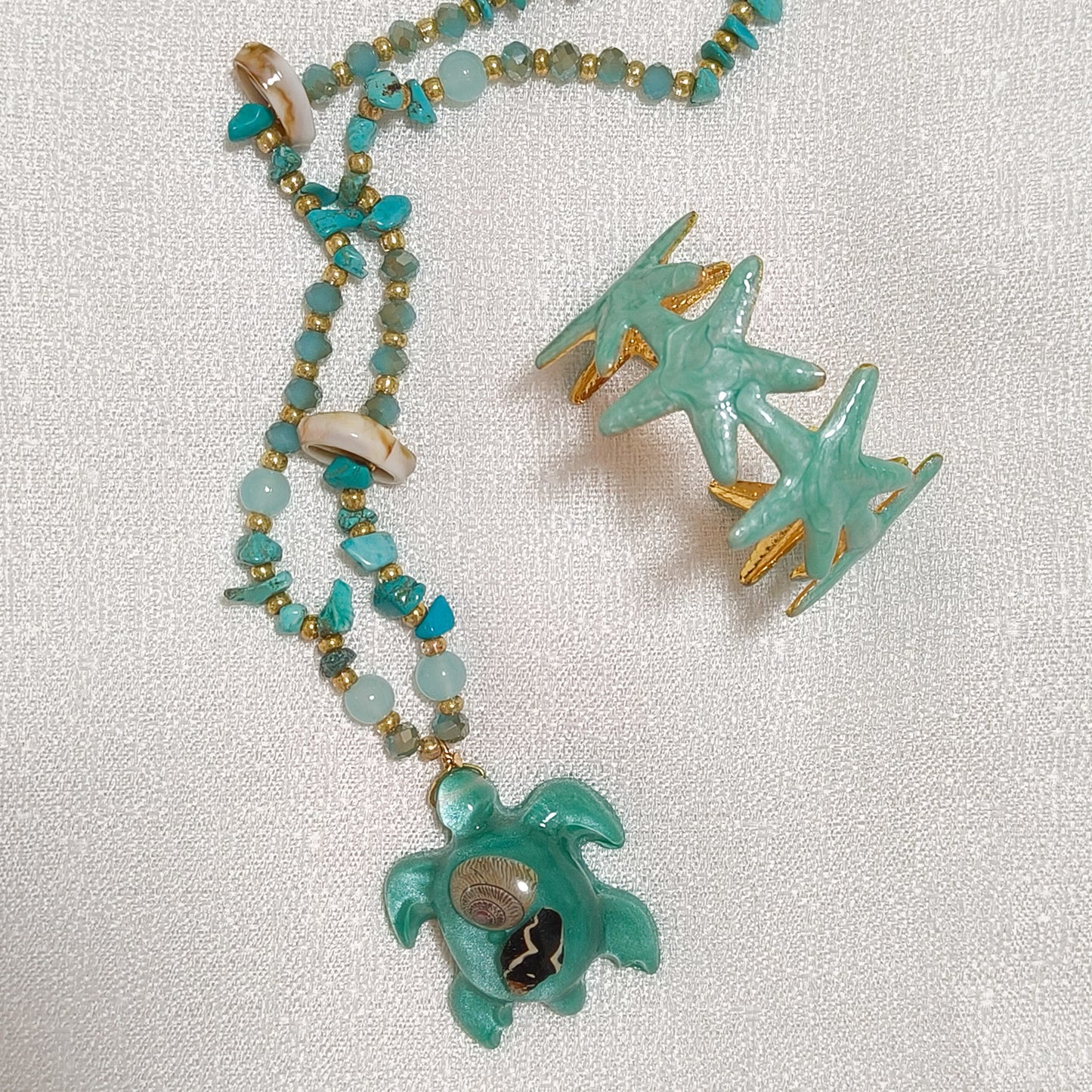 Brazalete acero ajustable Estrella de Mar Mediterránea ( 4 coloroes)