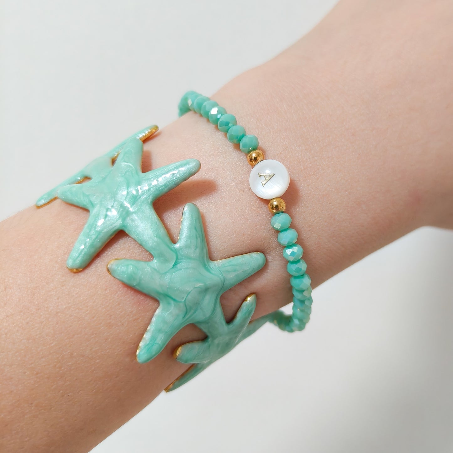 Brazalete acero ajustable Estrella de Mar Mediterránea ( 4 coloroes)