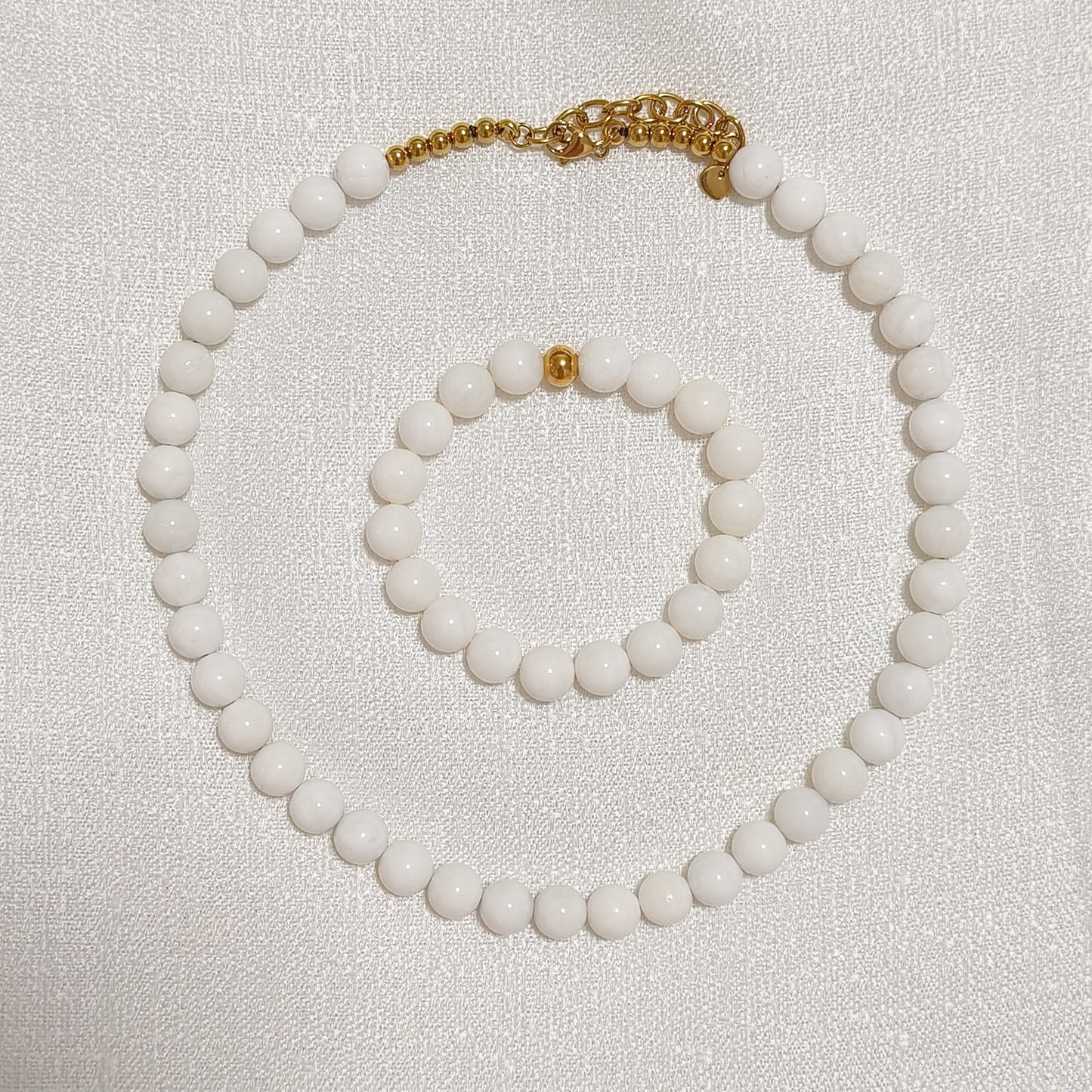 Look Luna Blanca (collar + pulsera) serie energia