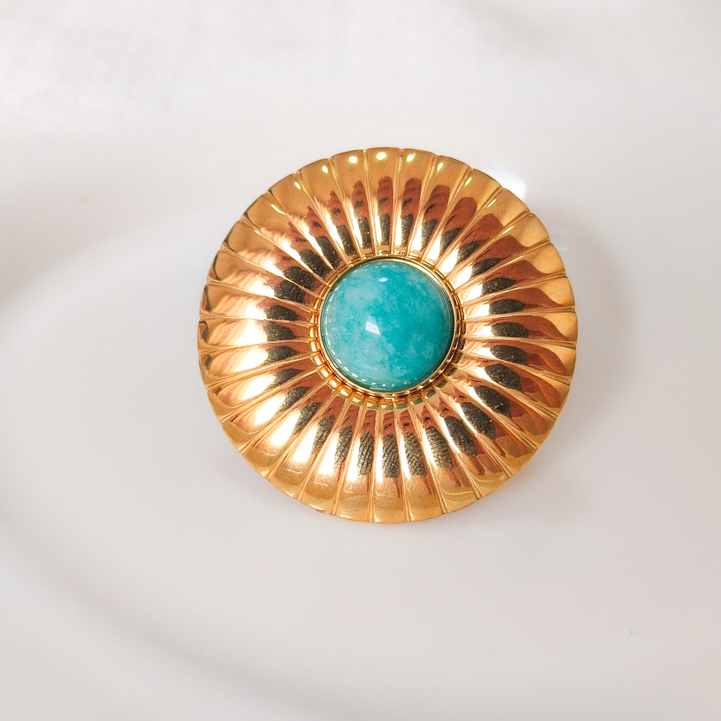 Anillo Sol  Roma (Acero y ajustable) stone