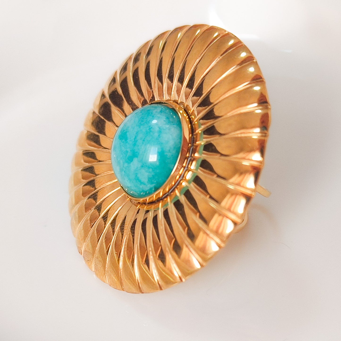 Anillo Sol  Roma (Acero y ajustable) stone