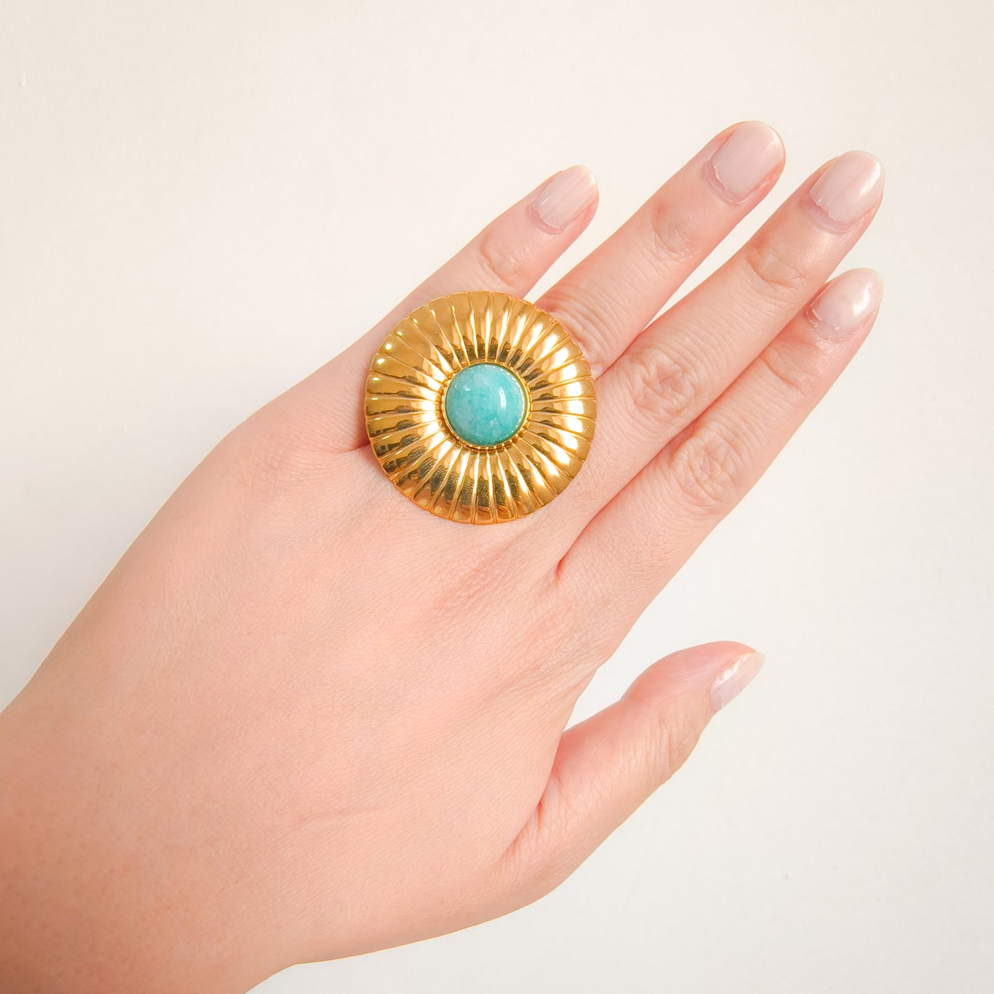 Anillo Sol  Roma (Acero y ajustable) stone